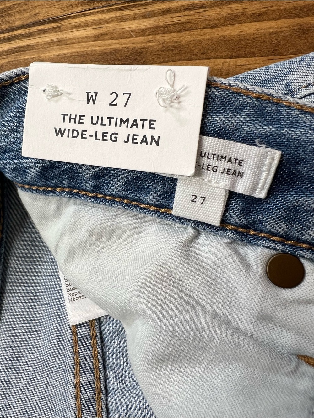 Madewell The Ultimate Wide-Leg Jean in Airy Denim Size 27 NWT *flawed* - Picture 12 of 16